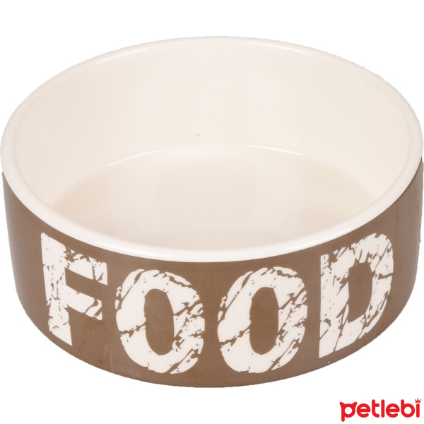 Flamingo Kyra Köpekler için Seramik Mama ve Su Kabı 16cm 770ml (Kahverengi)