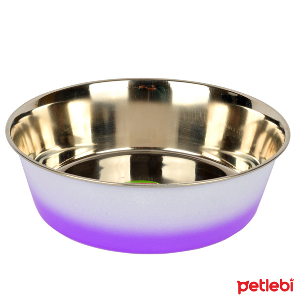 Flip Köpekler İçin Kaymaz Tabanlı Çelik Mama ve Su Kabı 22,5cm 1920ml (Karışık Renkli)