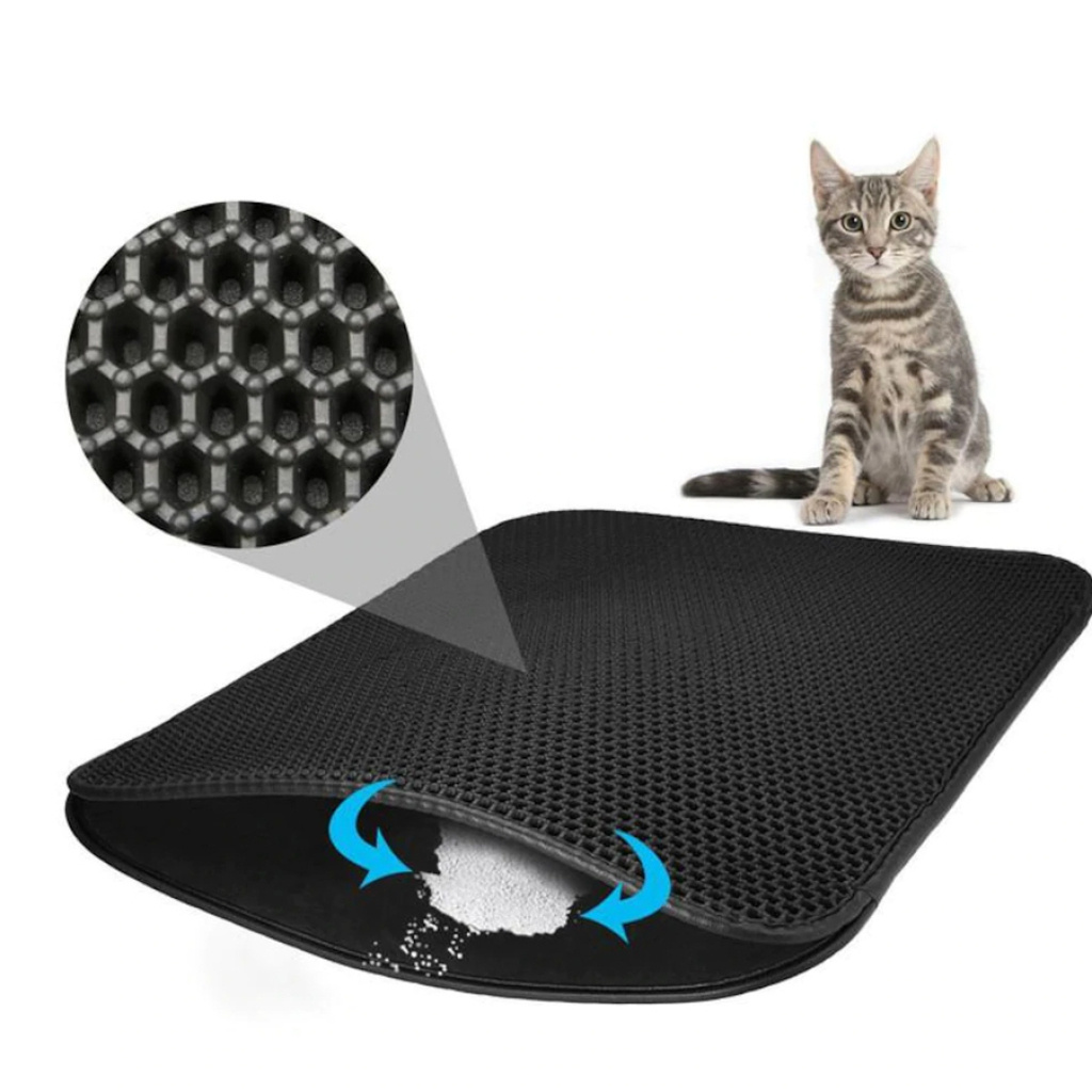 Flip Lux Kedi Tuvaleti Önü Elekli Paspas 60x40cm (Karışık Renkli)