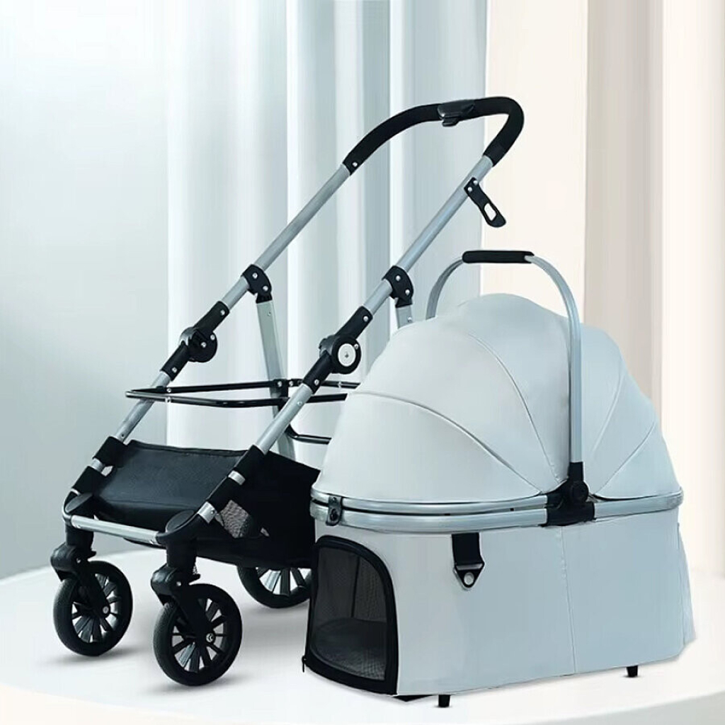 Flip Henan Benedict Kedi ve Küçük Irk Köpek Taşıma Arabası 75x36x105cm (Siyah)