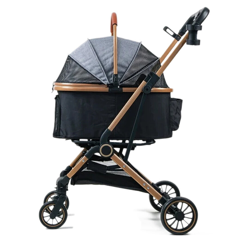 Flip Henan Benedict Kedi ve Küçük Irk Köpek Taşıma Arabası 30x67x110cm (Gri)