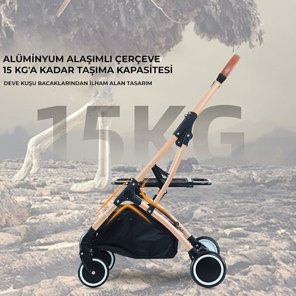 Flip Henan Benedict Kedi ve Küçük Irk Köpek Taşıma Arabası 48x76x101cm (Siyah)