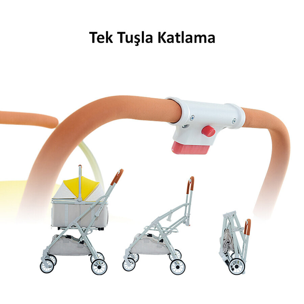 Flip Henan Benedict Kedi ve Küçük Irk Köpek Taşıma Arabası 52x65x100cm (Pembe)