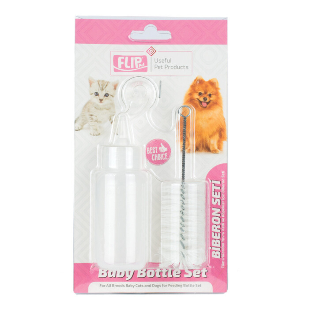Flip Yavru Kedi ve Köpek Biberon Seti 50ml