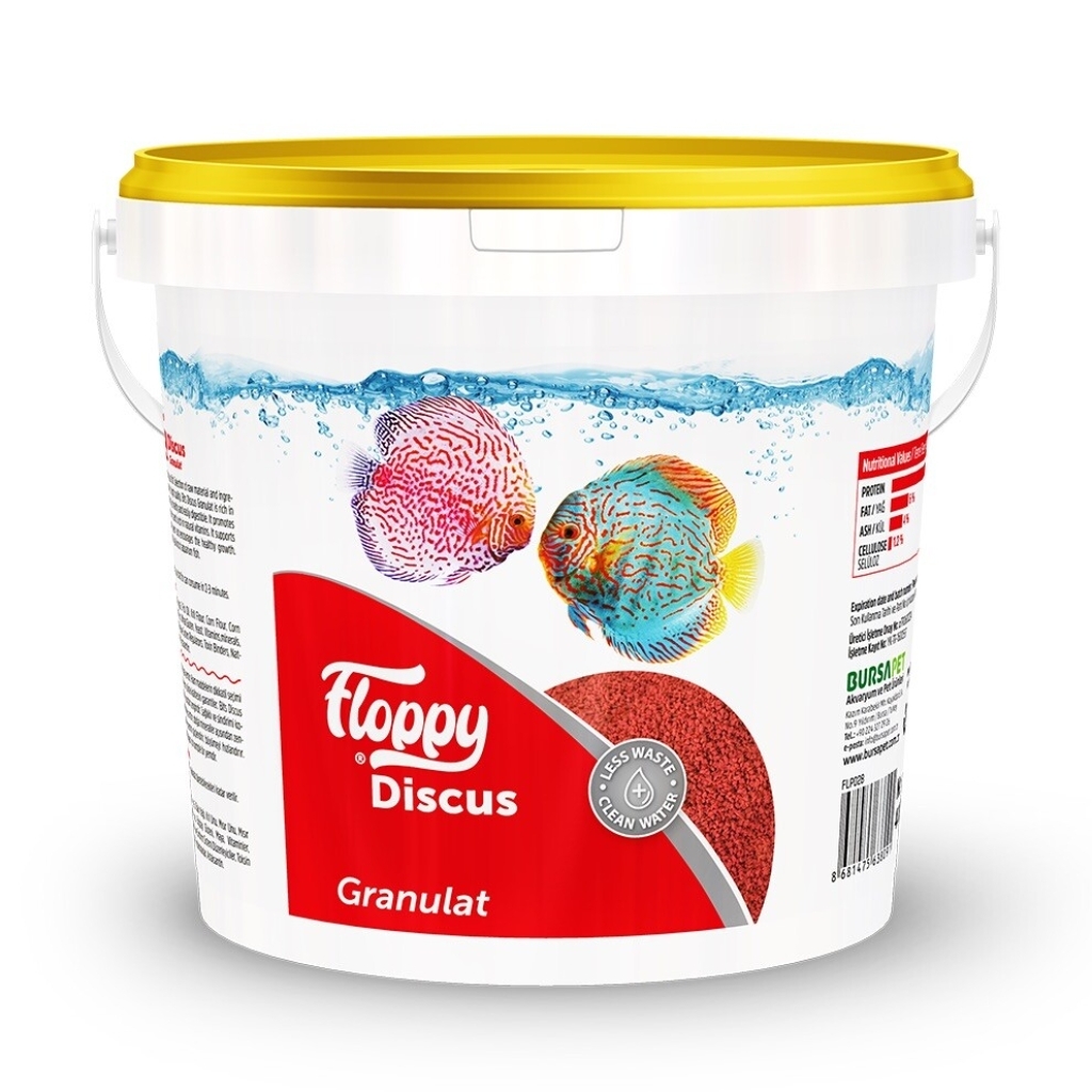 Floppy Discus Balıkları için Akvaryum Granül Yemi 4kg