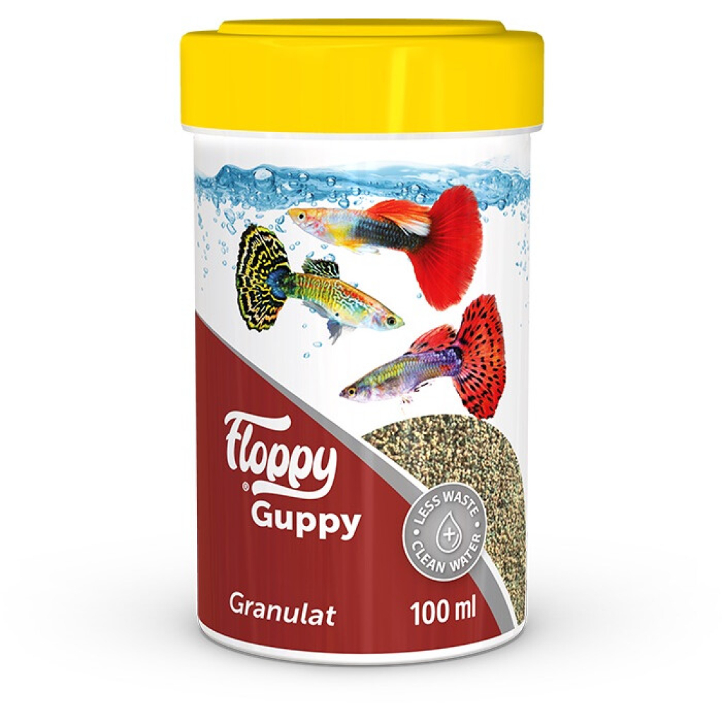 Floppy Guppy Lepistes Balıkları için Akvaryum Granül Yemi 100ml