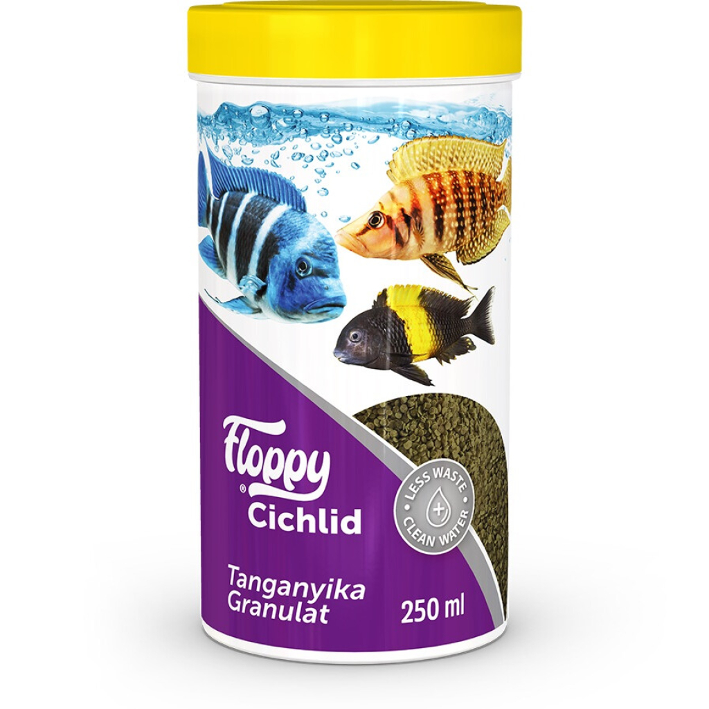 Floppy Tanganyika Cichlid Balıkları için Akvaryum Granül Yemi 250ml 90gr