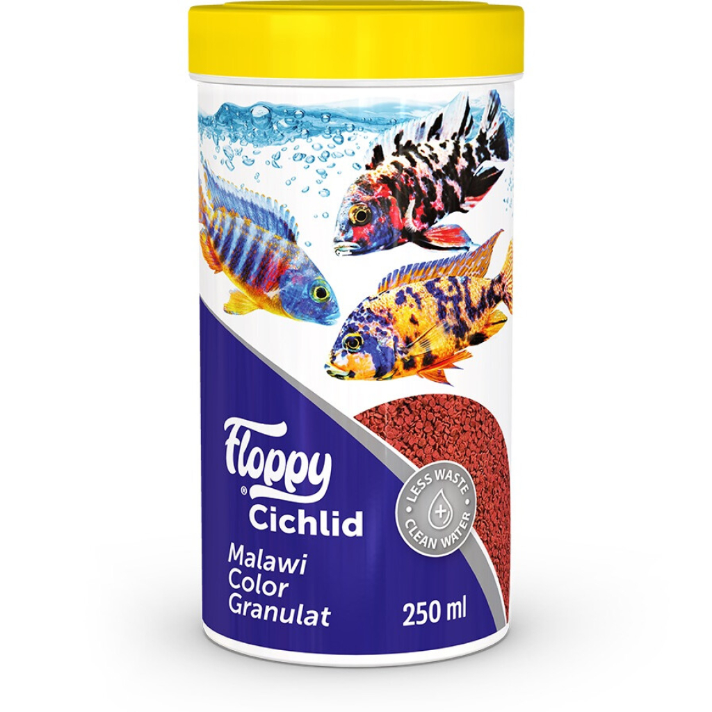 Floppy Malawi Color Cichlid Balıkları için Akvaryum Granül Yemi 250ml 90gr