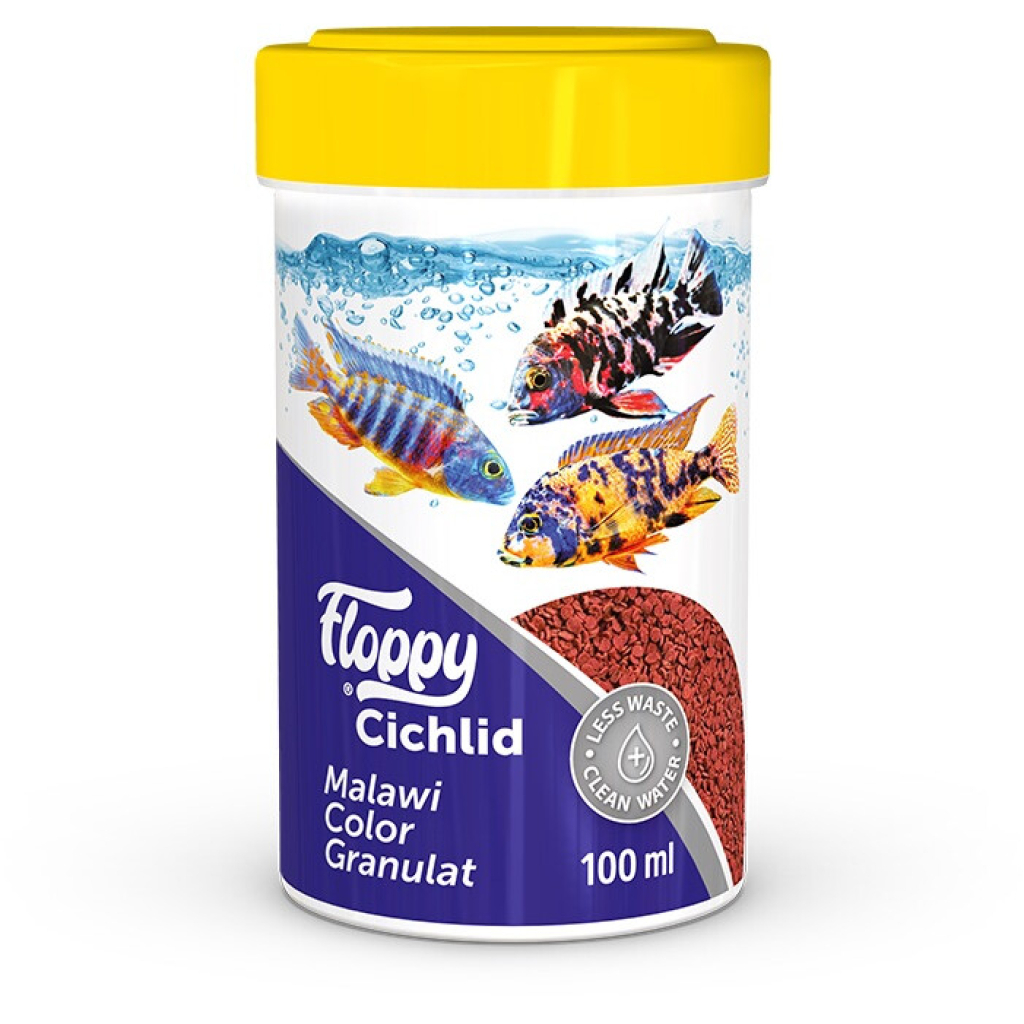 Floppy Malawi Color Cichlid Balıkları için Akvaryum Granül Yemi 100ml 40gr