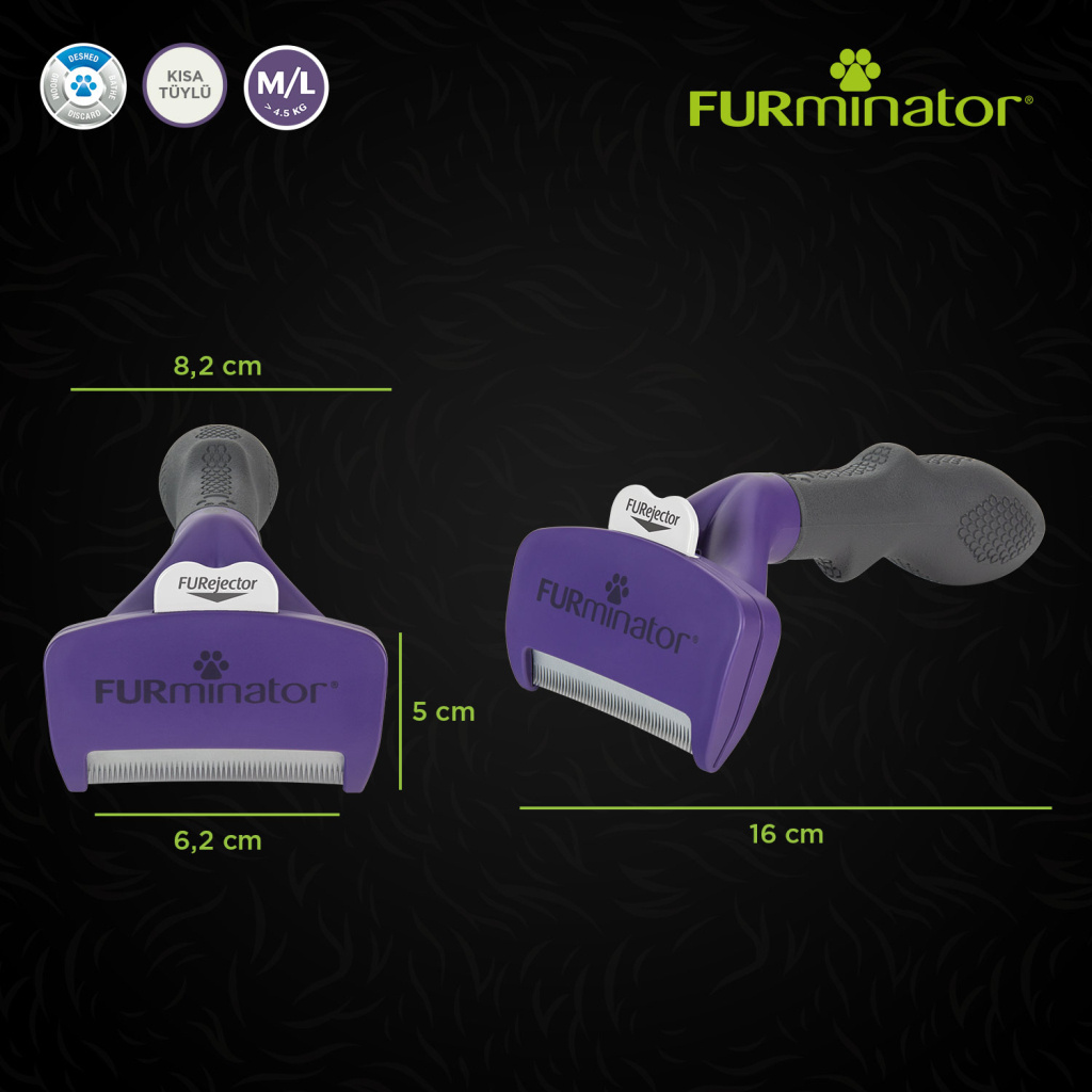 Furminator Kısa Tüylü Kedi Tarağı 6,2cm [M/L]