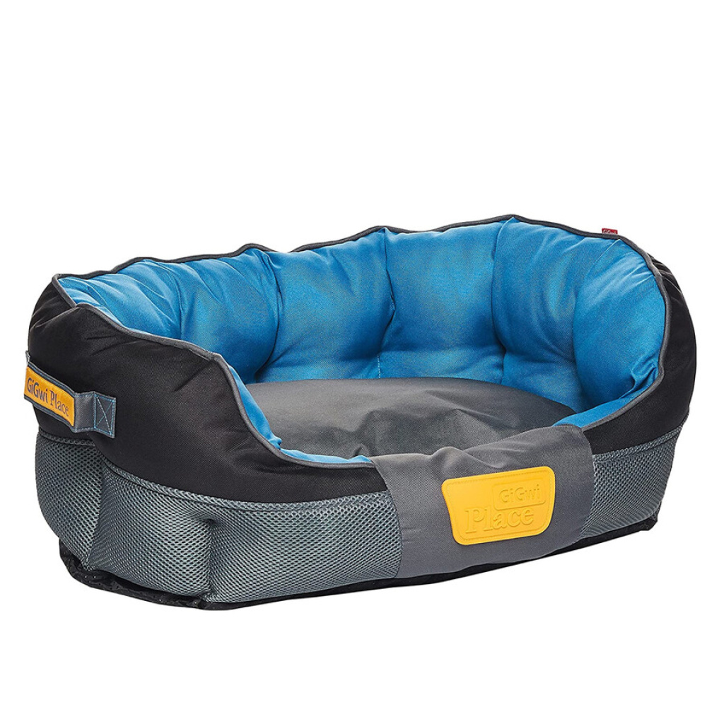 GiGwi Kanvas Kedi ve Köpek Yatağı ‎60x40x25cm (Mavi) [M]