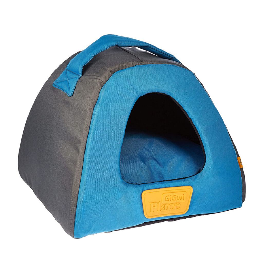 GiGwi Kanvas Üçgen Kedi ve Köpek Yatağı 40x40x33cm (Mavi) [S]