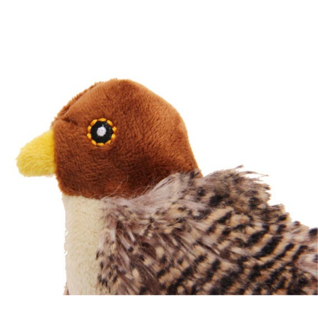 GiGwi Peluş Doğal Tüylü Kuş Kedi Oyuncağı