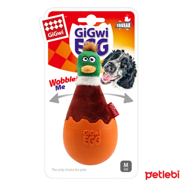 GiGwi Yumurtadan Çıkan Ördek Köpek Oyuncağı 14cm