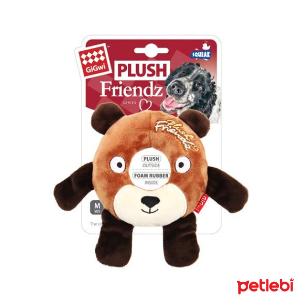 GiGwi Plush Friendz Sesli Peluş Ayı Köpek Oyuncağı 19cm