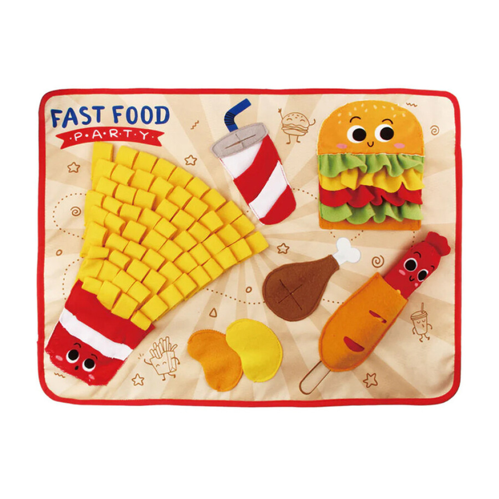 GiGwi Peluş Fast Food Kedi ve Köpek Oyun Matı 40x60cm