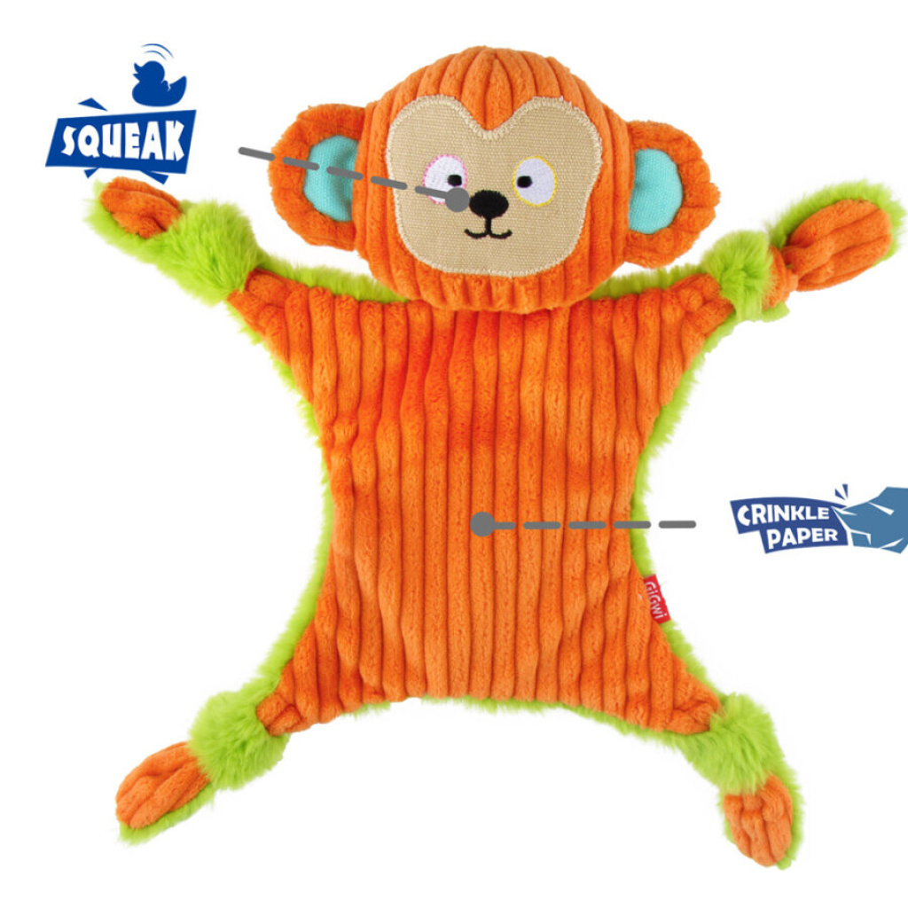 GiGwi Sesli Maymun Köpek Oyuncağı 33x30,5x5,1cm