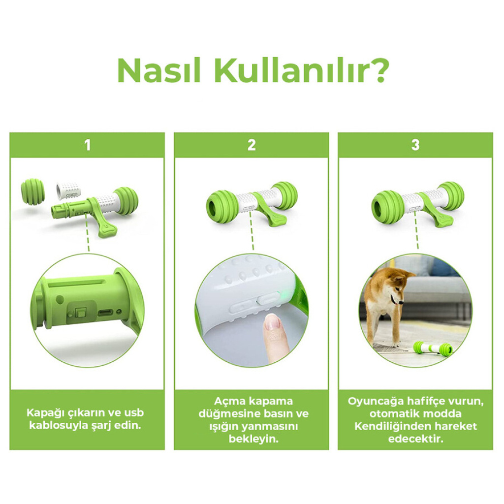 GiGwi İnteraktif Plastik Kemik Köpek Oyuncağı 20,7cm