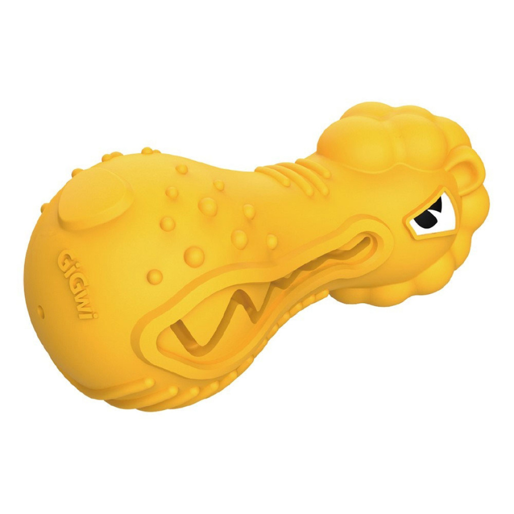 GiGwi Aslan Başlı Dambıl Köpek Oyuncağı 17cm (Sarı) [M]