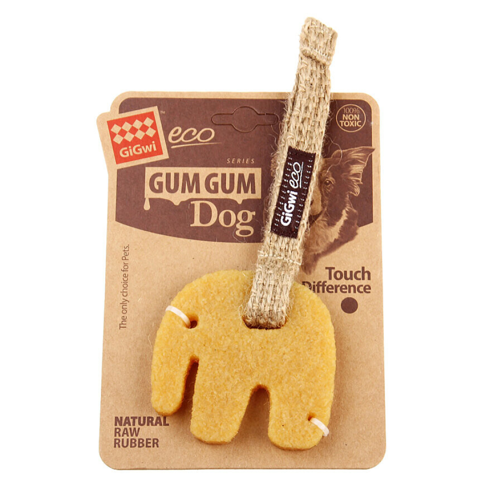 GiGwi Gum Gum Fil Şekilli Kauçuk Köpek Oyuncağı 11x10,5x1cm
