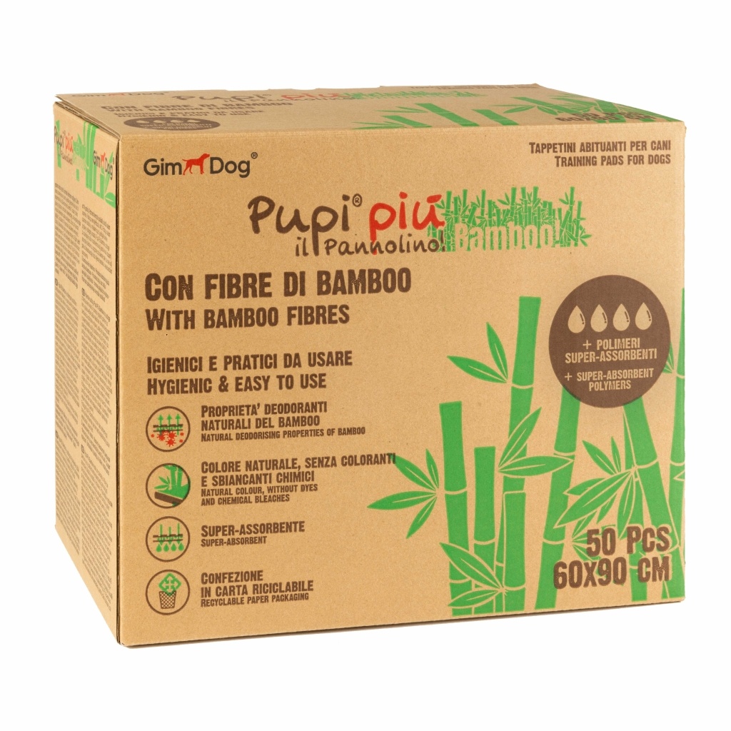 GimDog Pupi Piu Bamboo Köpek Çiş Eğitim Pedi 60x90cm (50'li)