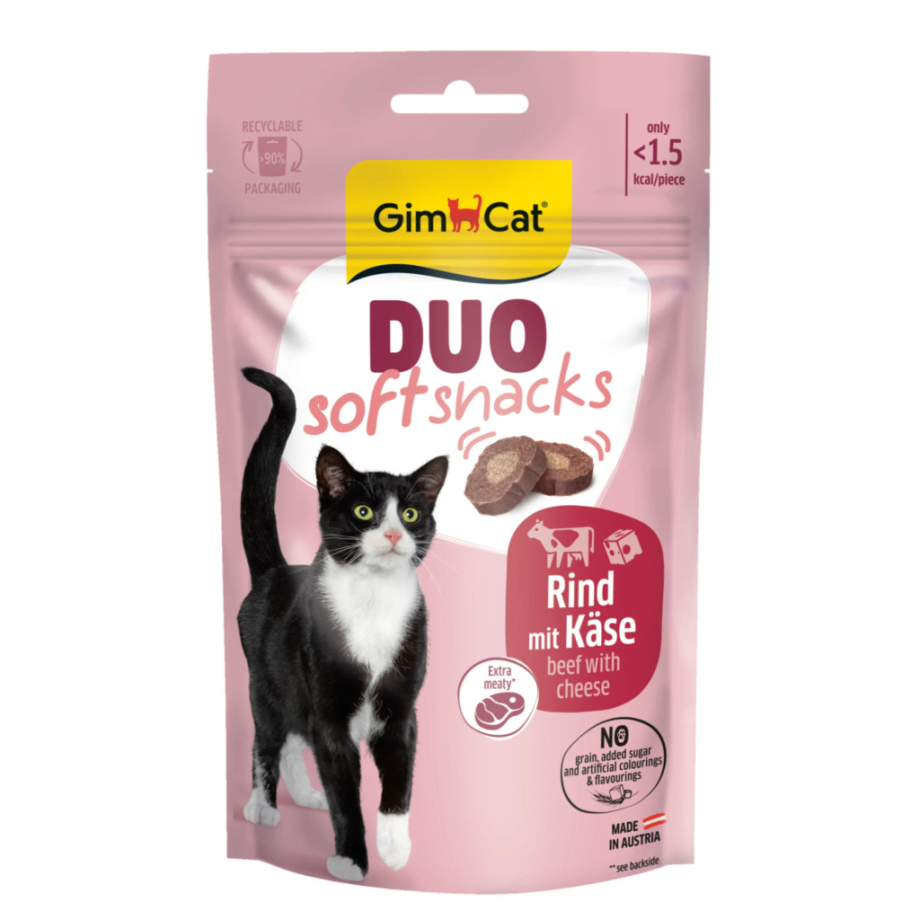 GimCat Duo Soft Shacks Sığır Etli ve Peynirli Kedi Ödül Maması 50gr