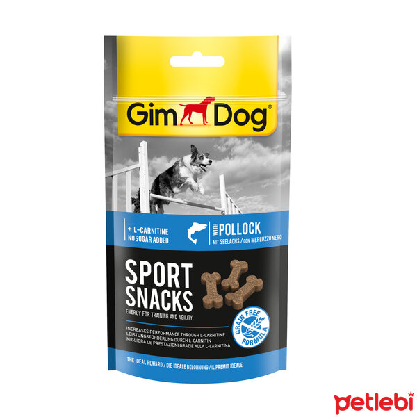 GimDog Sportsnacks Kömür Balıklı L Carnitinli Tahılsız Köpek Ödülü 60gr