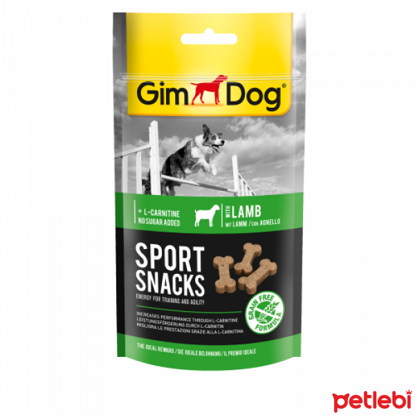 GimDog Sportsnacks Kuzulu L-Carnitinli Tahılsız Köpek Ödülü 60gr