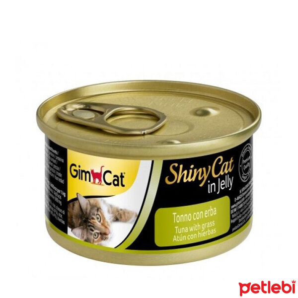 GimCat Shinycat Ton Balıklı ve Çimenli Kedi Konservesi 70gr