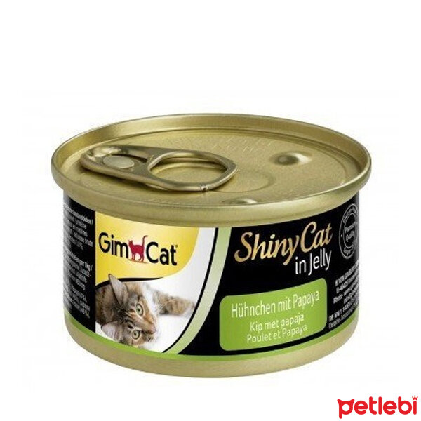 GimCat Shinycat Tavuklu ve Papayalı Kedi Konservesi 70gr