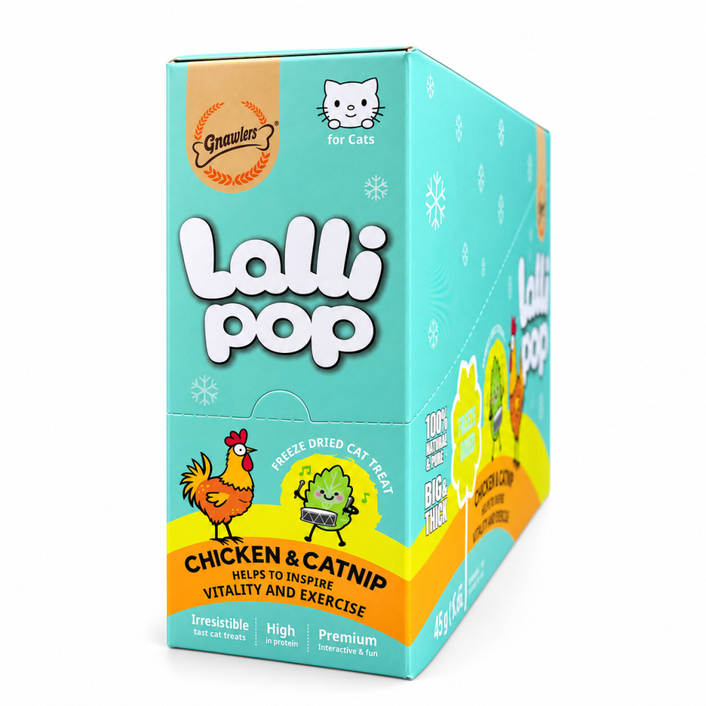 Gnawlers Dondurularak Kurutulmuş Tavuklu ve Kedi Otlu Lolipop Kedi Ödül Maması 4gr (15'li)