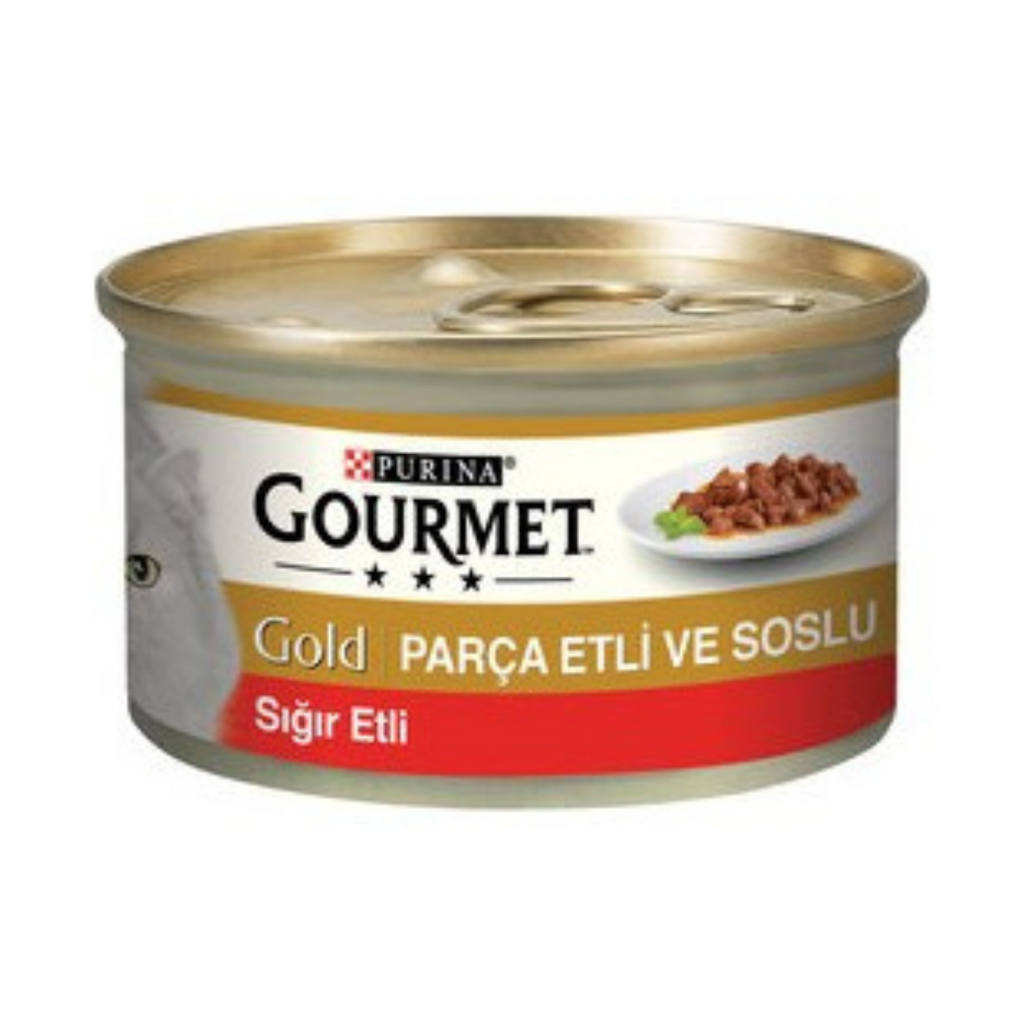 Gourmet Gold Soslu Parça Sığır Etli Kedi Konservesi 85gr