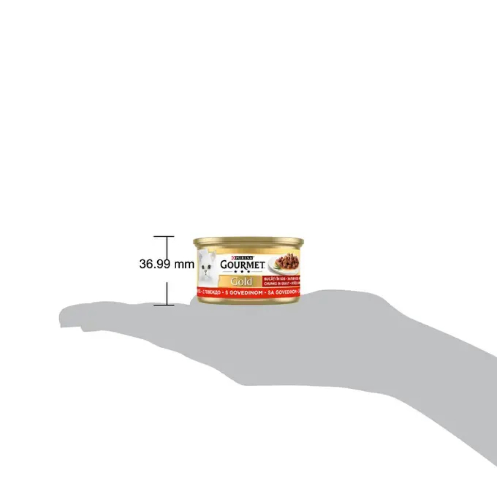 Gourmet Gold Sos İçerisinde Parça Sığır Etli Kedi Konservesi 85gr