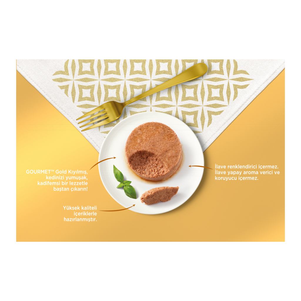 Gourmet Gold Kıyılmış Karışık Çeşitli Yetişkin Kedi Konservesi 12x85gr (12 AL 9 ÖDE)