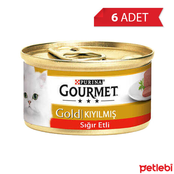 Gourmet Gold Kıyılmış Sığır Etli Kedi Konservesi 85gr (6 Adet)