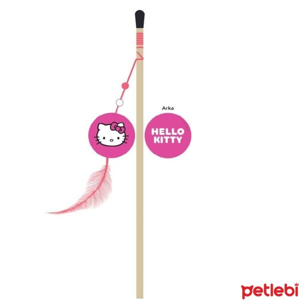 Hello Kitty® Figürlü Tüylü Olta Kedi Oyuncağı 40x8x8cm (Pembe)