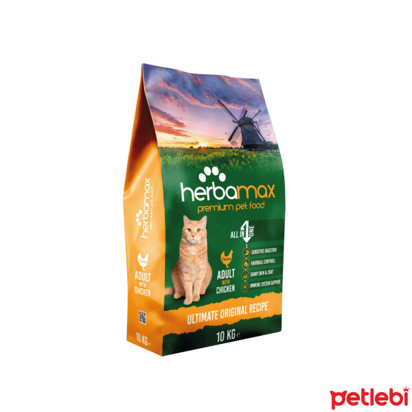 Herbamax Tavuk Etli Yetişkin Kedi Maması 10kg