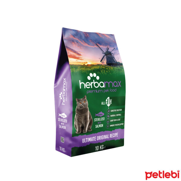 Herbamax Somonlu Kısırlaştırılmış Kedi Maması 10kg