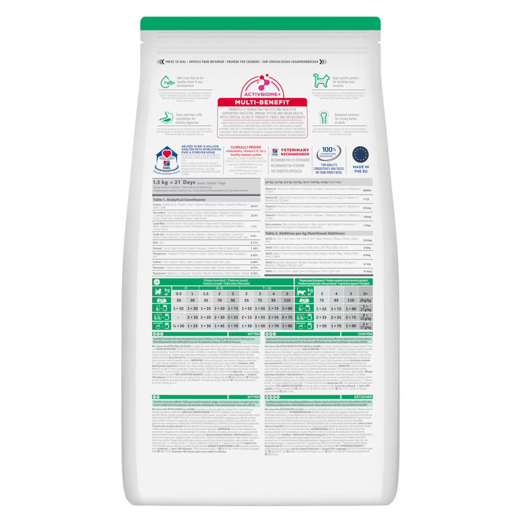 Hill's SCIENCE PLAN Healthy Development Somonlu Yavru Kedi Maması 1,5kg