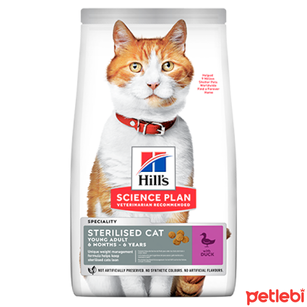 Hill's Ördekli ve Tavuklu Kısırlaştırılmış Kedi Maması 3kg