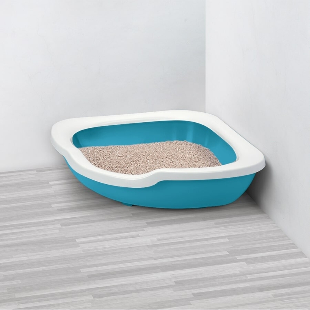 IMAC Fred Köşe Açık Kedi Tuvaleti 51x51x15,5cm (Karışık Renkli)