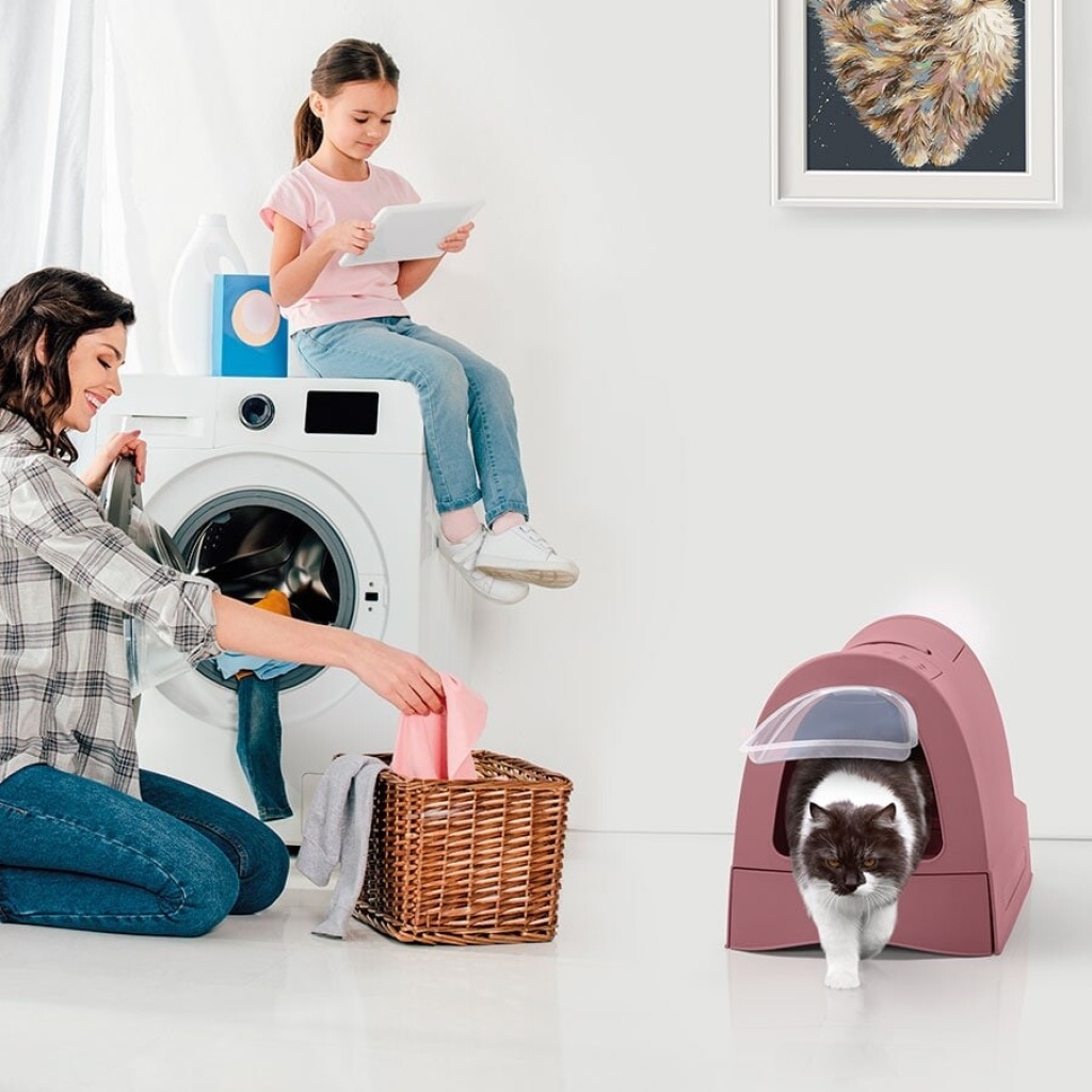 IMAC Zuma Poşet Hazneli Kapalı Kedi Tuvaleti 56x40x42,5cm (Pembe)