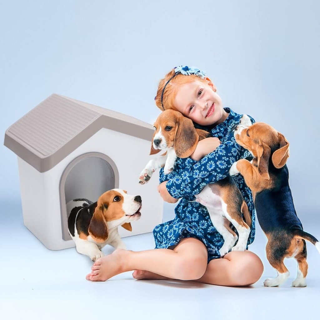 IMAC Zeus 50 Kedi ve Küçük Irk Köpek Evi 53x46x47,6cm (Bej)