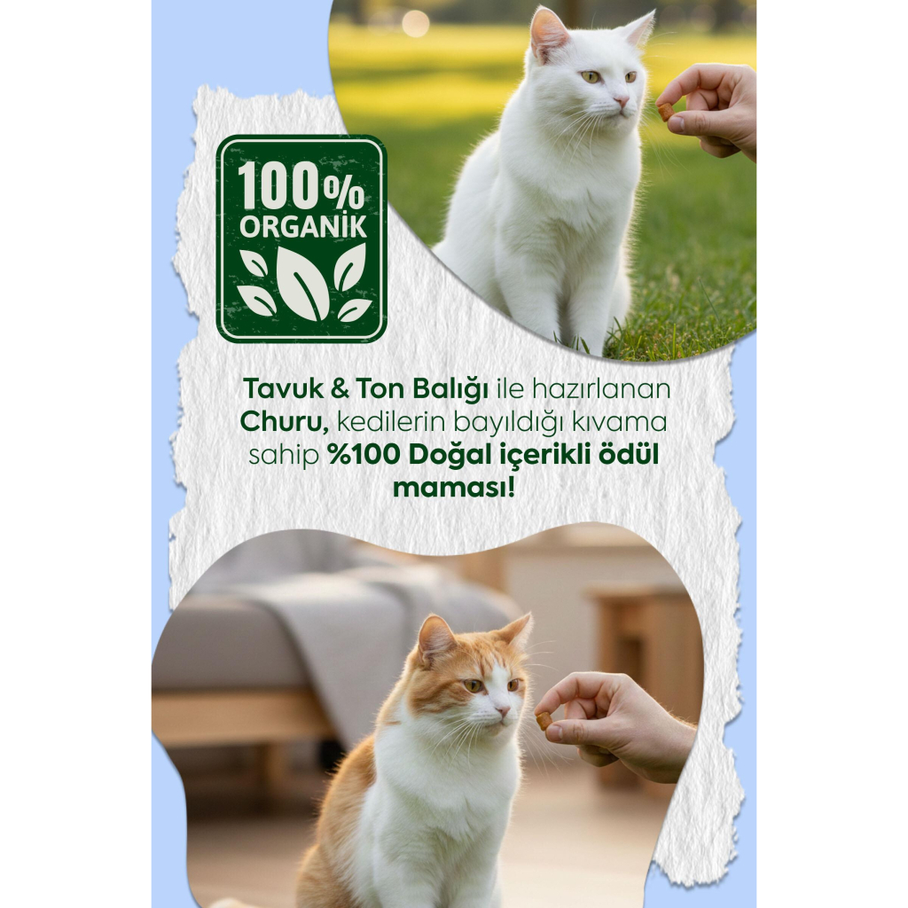 INABA CIAO Churu Bites Tavuk Sargılı ve Ton Balıklı Kedi Ödül Maması 10gr (3'lü)