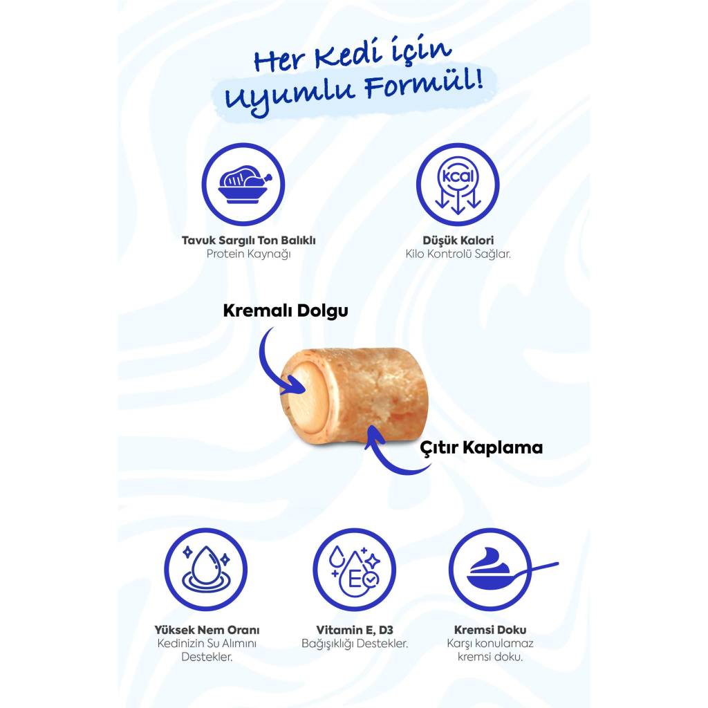INABA CIAO Churu Bites Tavuk Sargılı ve Ton Balıklı Kedi Ödül Maması 10gr (3'lü)