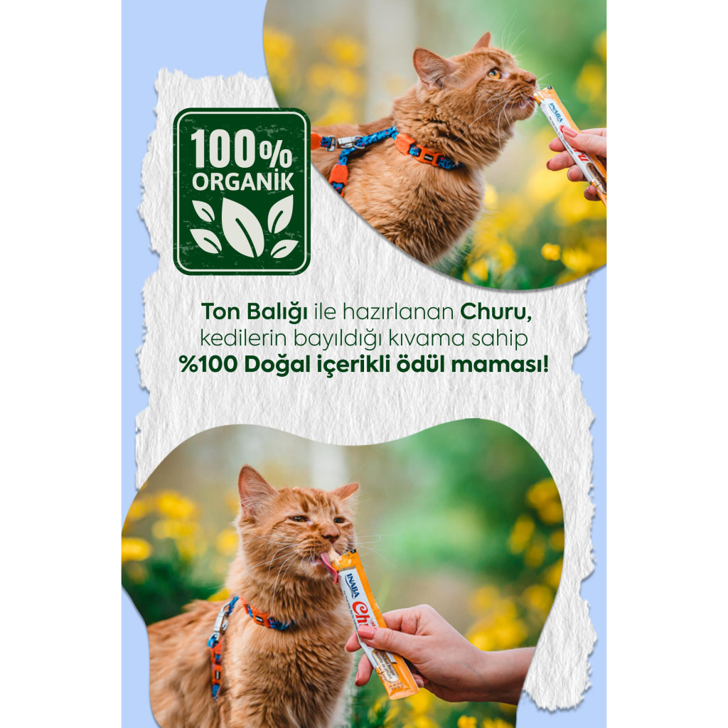 INABA CIAO Churu Cream Ton Balıklı Krema Kedi Ödül Maması 14gr (4'lü)