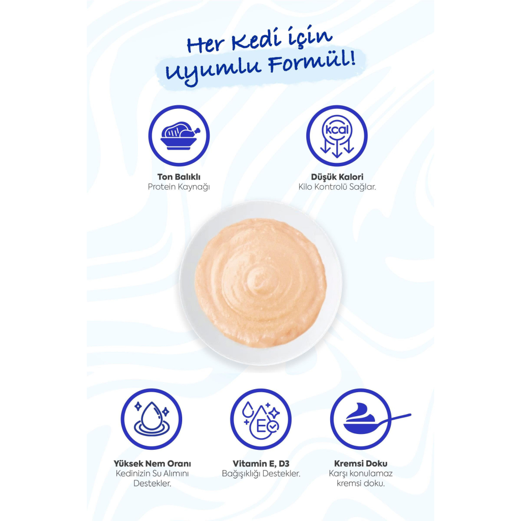 INABA CIAO Churu Cream Ton Balıklı Krema Kedi Ödül Maması 14gr (4'lü)