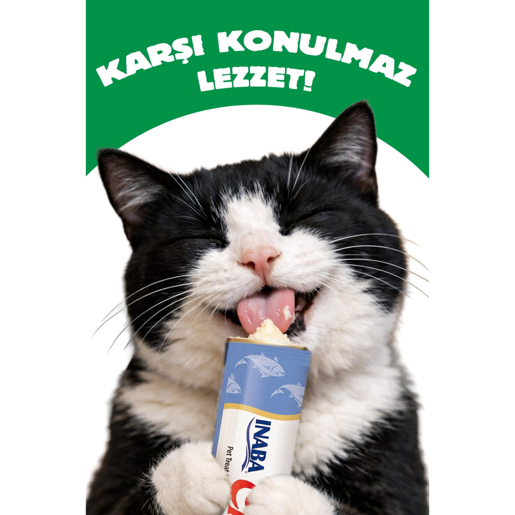 INABA CIAO Churu Cream Ton Balıklı ve Tavuklu Krema Kedi Ödül Maması 14gr (4'lü)