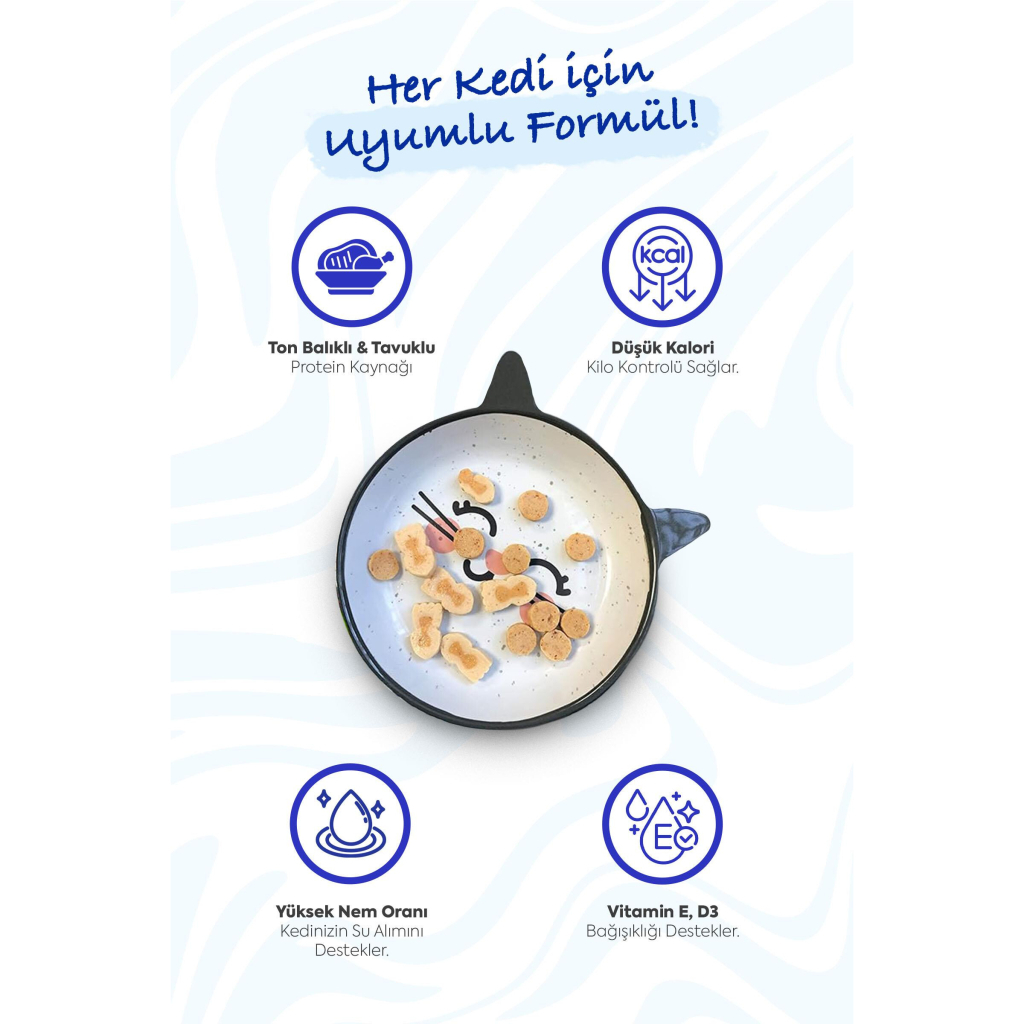 INABA Juicy Bites Tavuklu ve Ton Balıklı Kedi Ödül Maması 11,3gr (3'lü)