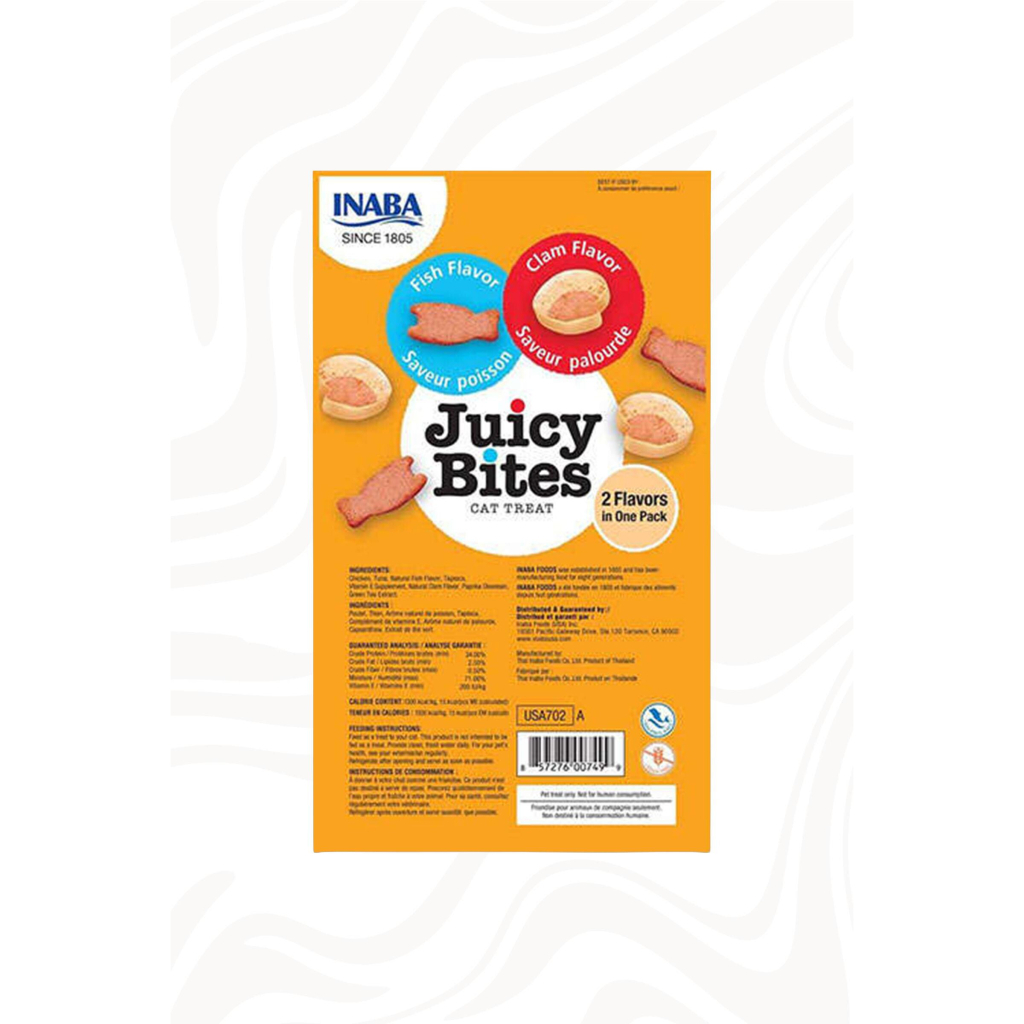 INABA Juicy Bites Balıklı ve İstiridyeli Kedi Ödül Maması 11,3gr (3'lü)